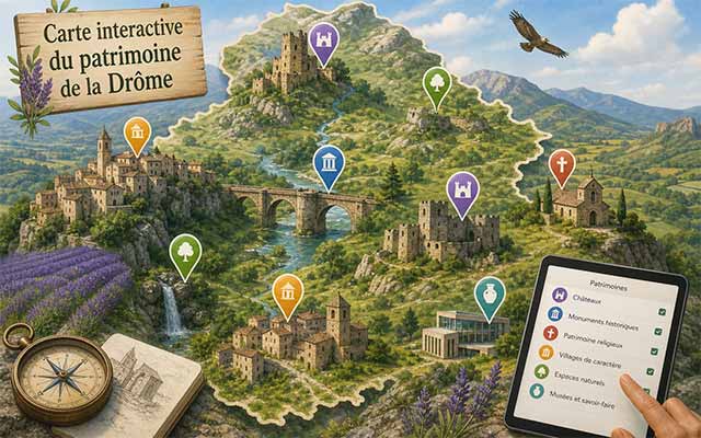 Carte interactive du patrimoine de la Drôme